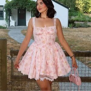 SHEIN Pink Floral Dress